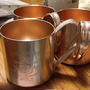 Vintage Copper Moscow Mugs ,set of 3